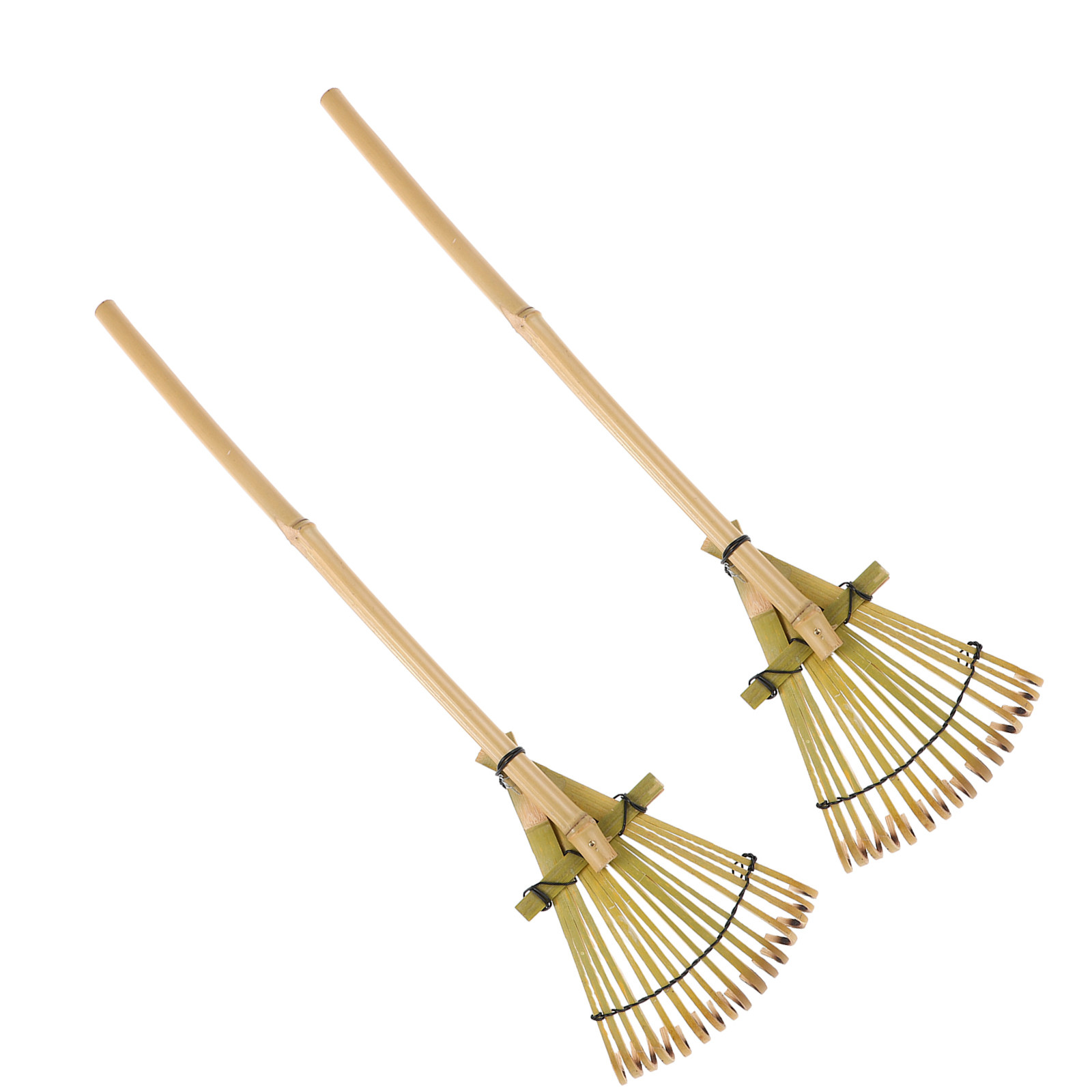 2Pcs 19.6 Inch Bamboo Hand Rak - Gardening Hand Tools Japanese 评论和价格