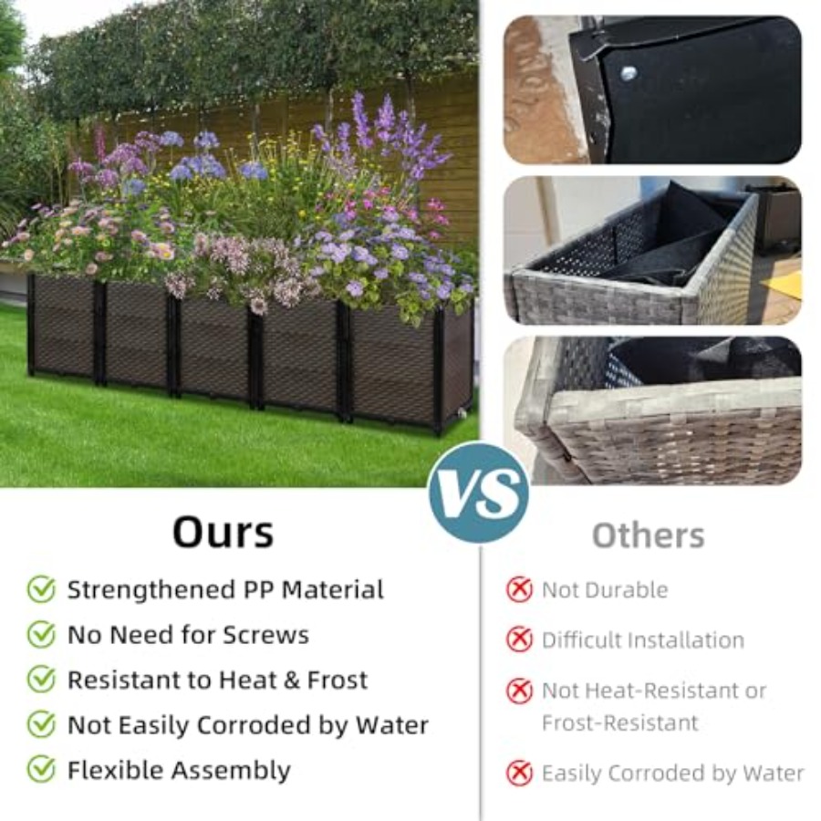Outdoor self-watering raised p - Self-Watering Planter 评论和价格
