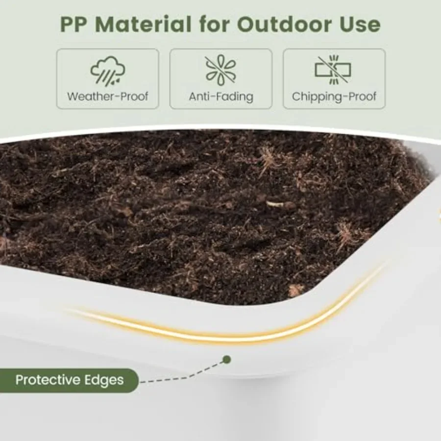 Raised Garden Beds Outdoor Set - Self-Watering Planter 评论和价格
