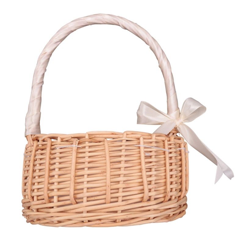 A56K Wicker Woven Flower Baske - Gardening Tools Girls 评论和价格
